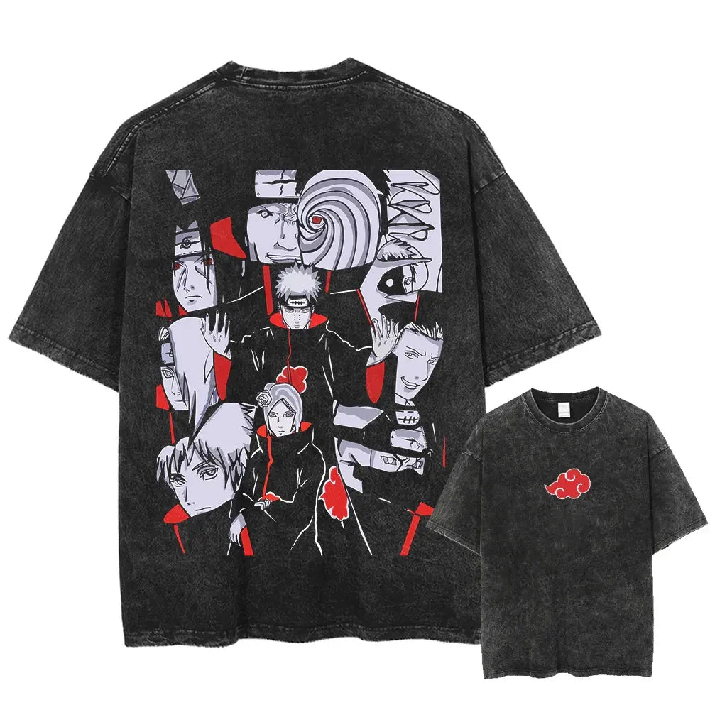 Akatsuki "Red Clouds" Vintage T-shirt #02