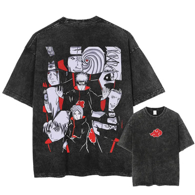 Akatsuki "Red Clouds" Vintage T-shirt #02