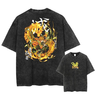 Zenitsu Agatsuma "Thunder Breathing" Vintage T-shirt #01